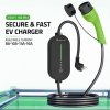 Qoltec Mobilna ładowarka do samochodu elektrycznego EV z regulacją 2w1  Typ2 | 3.5kW | 230V | LCD | LED | 5m